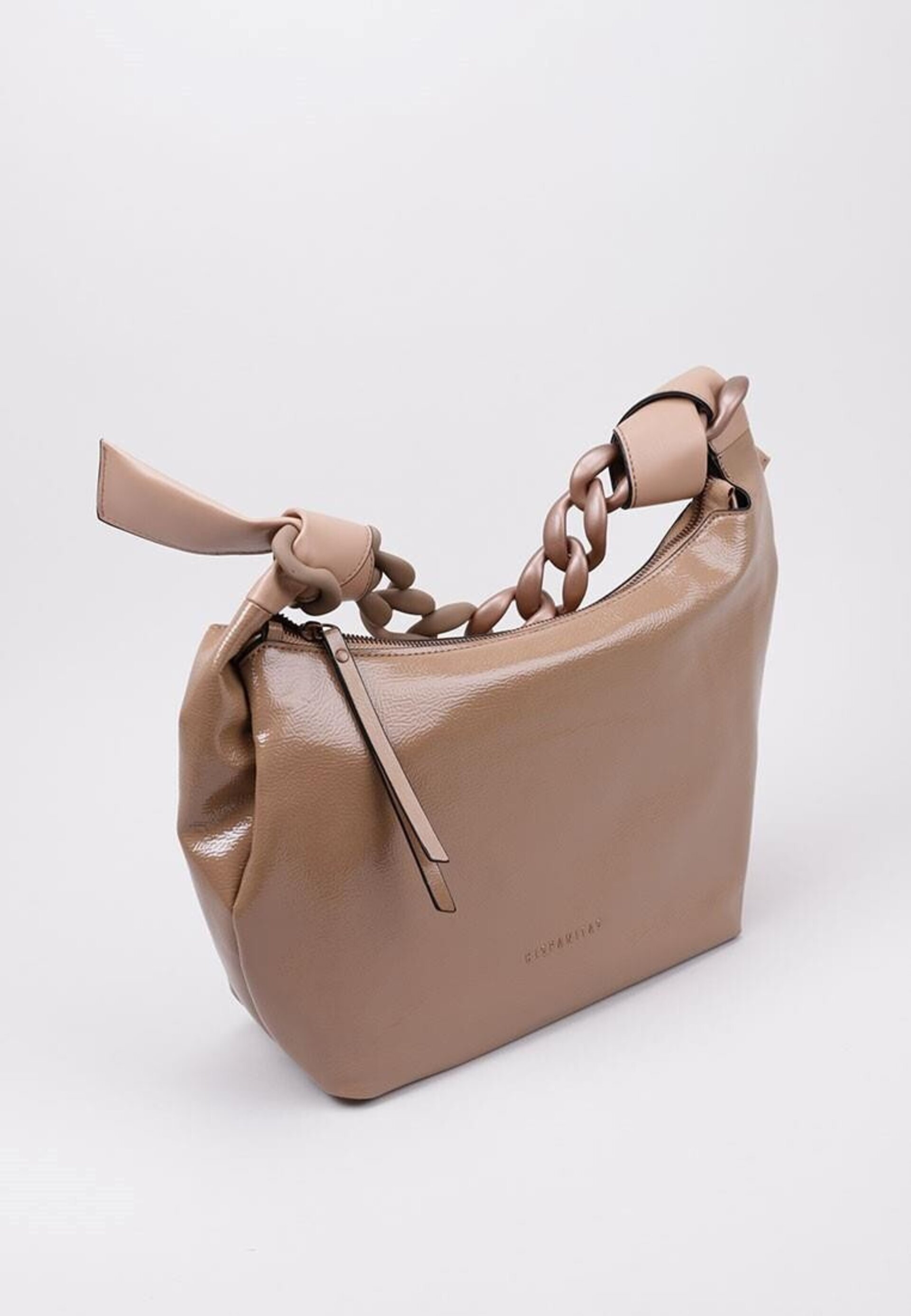 Bolso Hispanitas Hobo efecto charol nude - 2